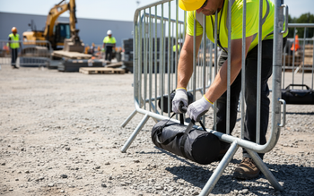 Heavy Duty Barrier Ballast Bag 10kg - Waterproof PVC with Sand Fill for Secure Barrier Stability