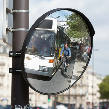 Premium 500mm Cycle Safety Mirror for Enhanced Cyclist Visibility at Junctions - High-Quality Professional Grade for Industrial and Commercial Appl...