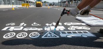 Premium Preformed Thermoplastic Symbols for Standardized Road and Facility Marking with High Contrast and Long-Wear Durability