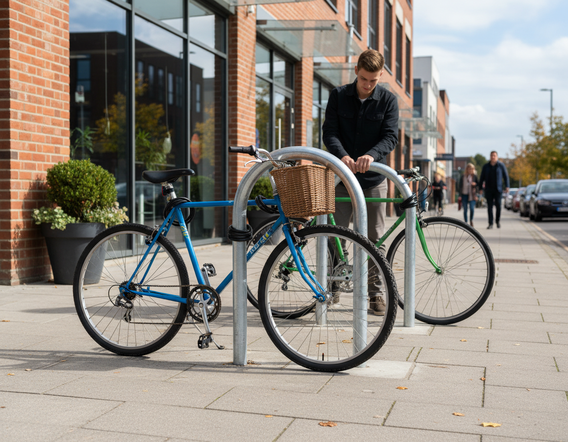 Premium 60mm Trombone Cycle Stand for Secure Bicycle Parking with Galvanised Finish | Barriers Co