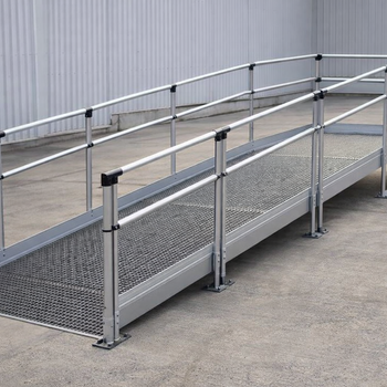 Modular Ramp Kit with Platform – 1500mm x 3300mm – Double Height Handrails – Wheelchair Access