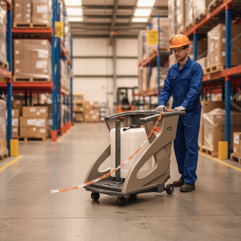 Premium Mobile Unicart for Transporting and Storing Barrier Components - Compact and Robust Design for Events and Maintenance Teams