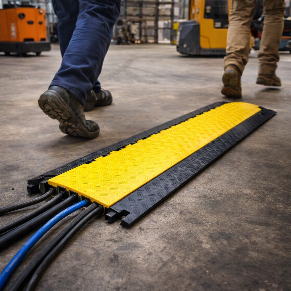 Cable Protector – 1000mm x 280mm – 6 Channels, 2000kg Capacity – Indoor/Outdoor