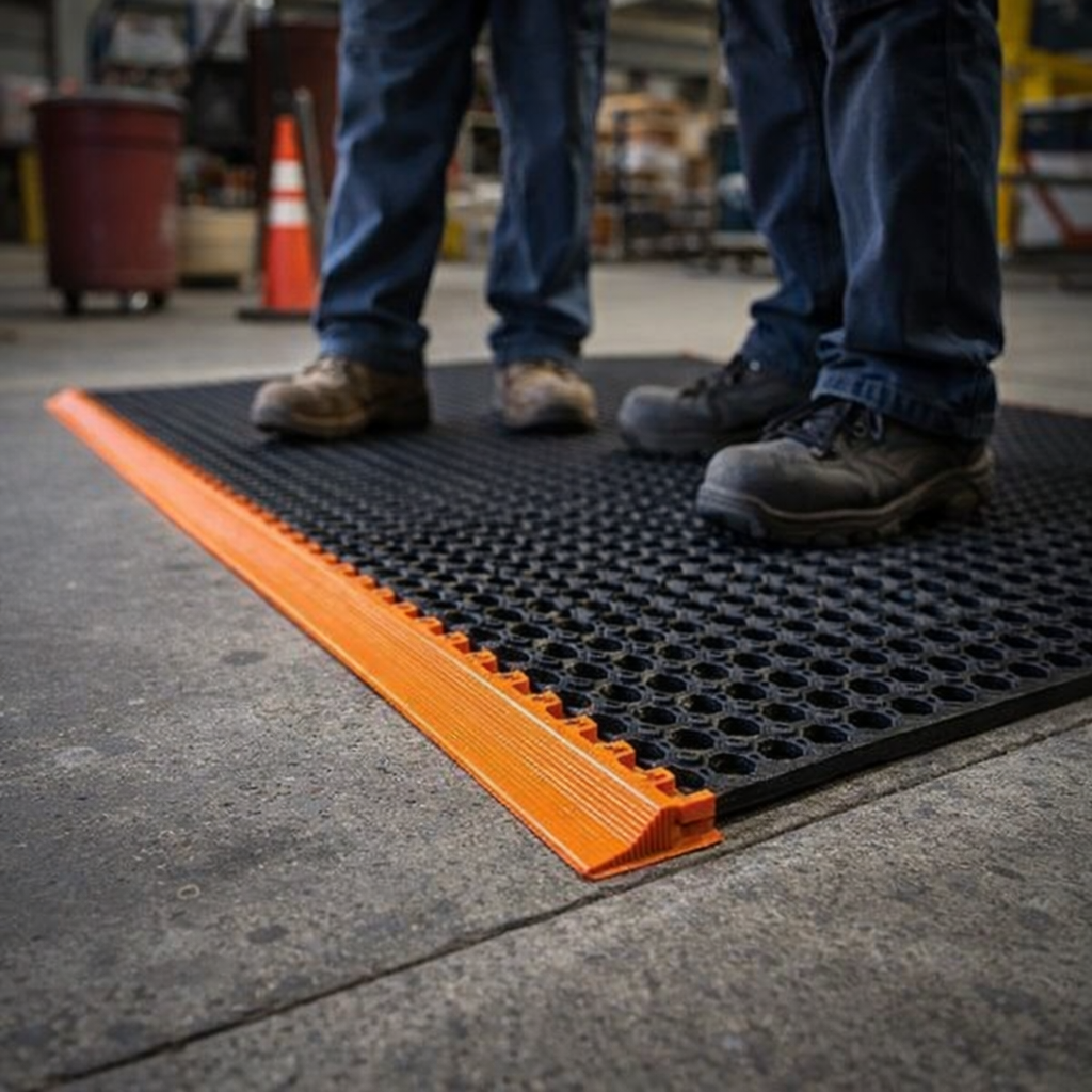 Safety Stance Anti-Fatigue Mat – 91cm Orange – Nitrile Rubber – Industrial Use