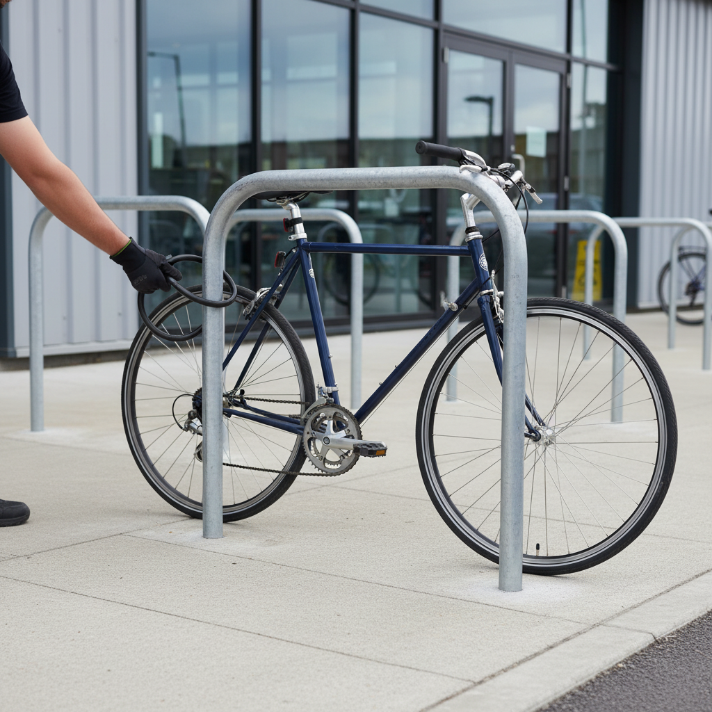 Heavy Duty Sheffield Bike Stand 50mm Diameter Steel for Secure Locking - High-Quality Professional Grade... | Barriers Co