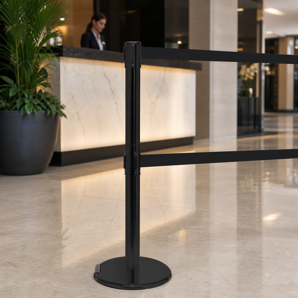 RollerPro Twin Belt Barrier System 3.4m x 50mm for Crowd Control