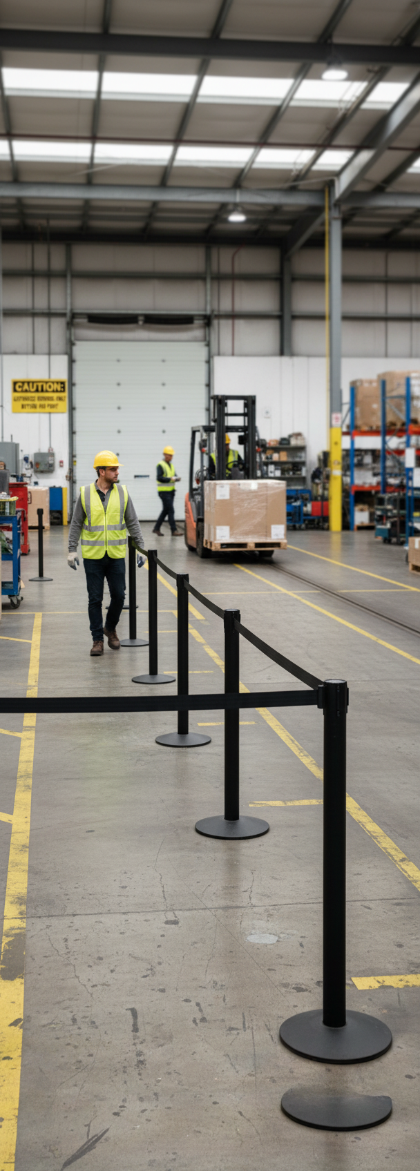Professional Receiver Post for Belt Stanchions - Heavy Duty Terminal Endpoint for Queue Management Systems
