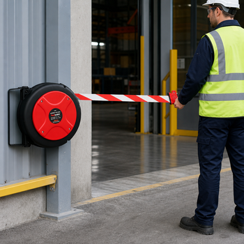 Heavy Duty Retractable Safety Barrier 16m for Indoor & Outdoor Use