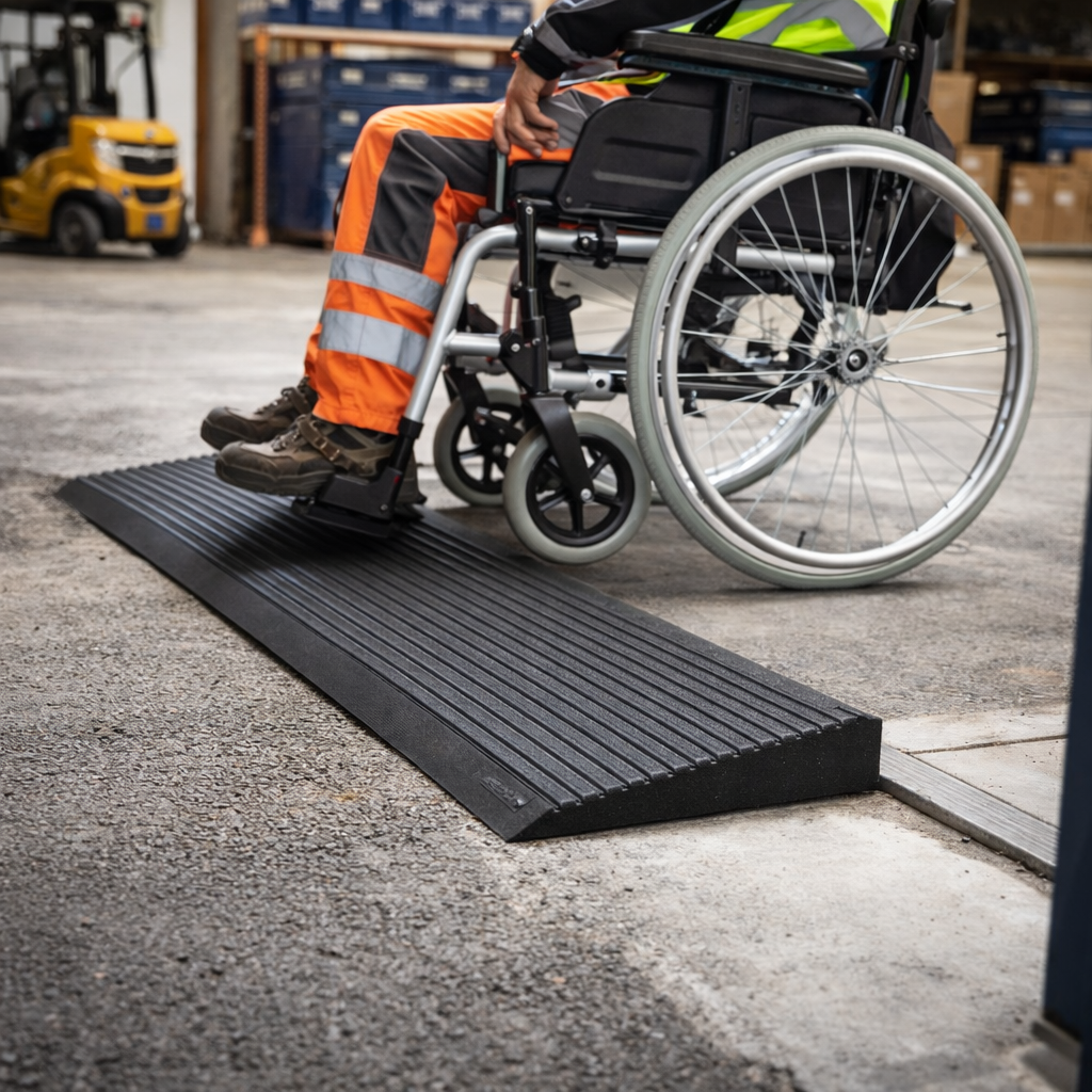 Rubber Threshold Ramps – Multiple Sizes – 500kg Capacity – Wheelchair & Scooter Access