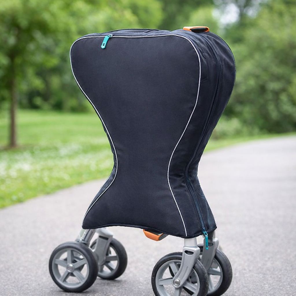 Rollator Transport Bag – White – Easy to Use – Mobility Aid Accessory