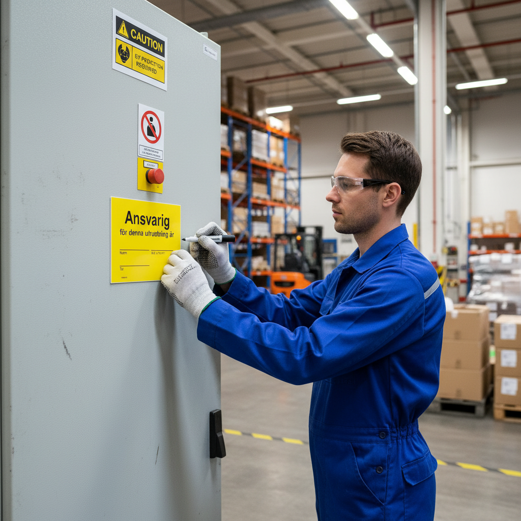 Premium Warning Sign for Equipment Responsibility - Self-Adhesive, Plastic, Magnetic, and Aluminum Options Available with Multiple Sizes