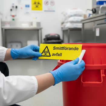 Premium Warning Sign for Infectious Waste - Durable, Easy to Install, Multiple Material Options and Sizes Available