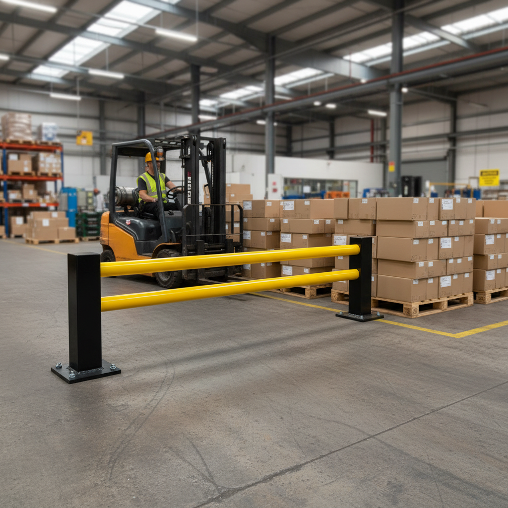 Premium Low-Level Eco Barrier Straight Kit for Racking and Machinery Protection with Steel Construction and... | Barriers Co