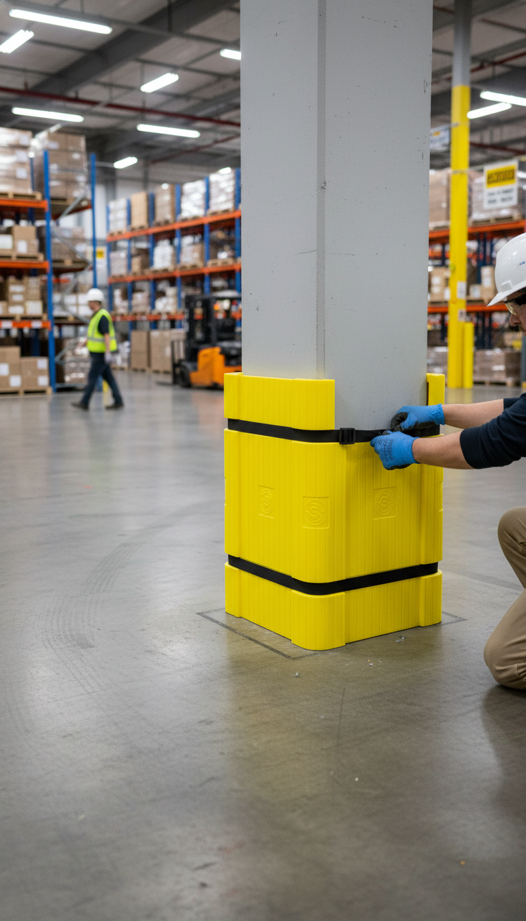 Premium Modular Column Protection Kit for Square Columns - Scratch-Resistant, Customizable, and Easy to Install