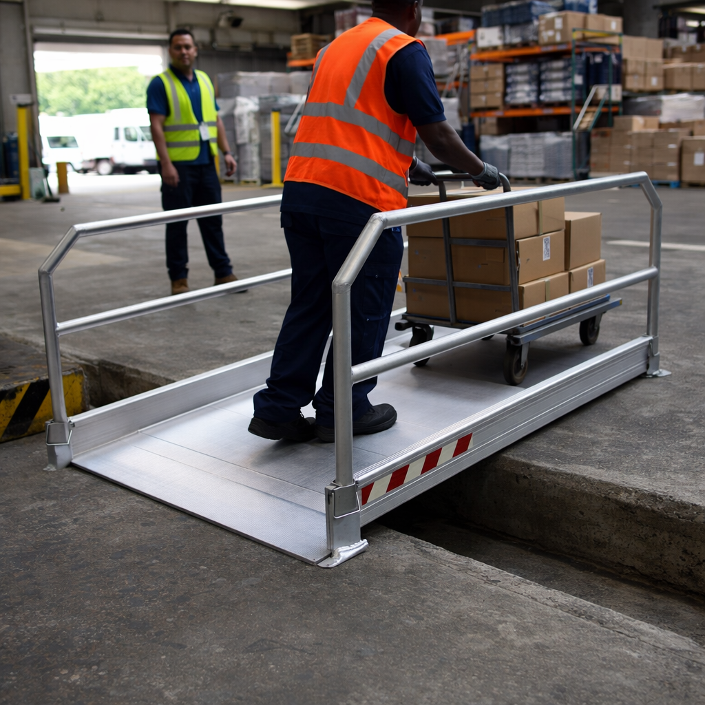 Pedestrian Ramps – 990mm Long – Handrails, 400kg Capacity – Public Use
