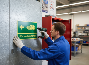 Premium Plastic Instruction Sign for First Aid Materials - A4 and A5 Options Available