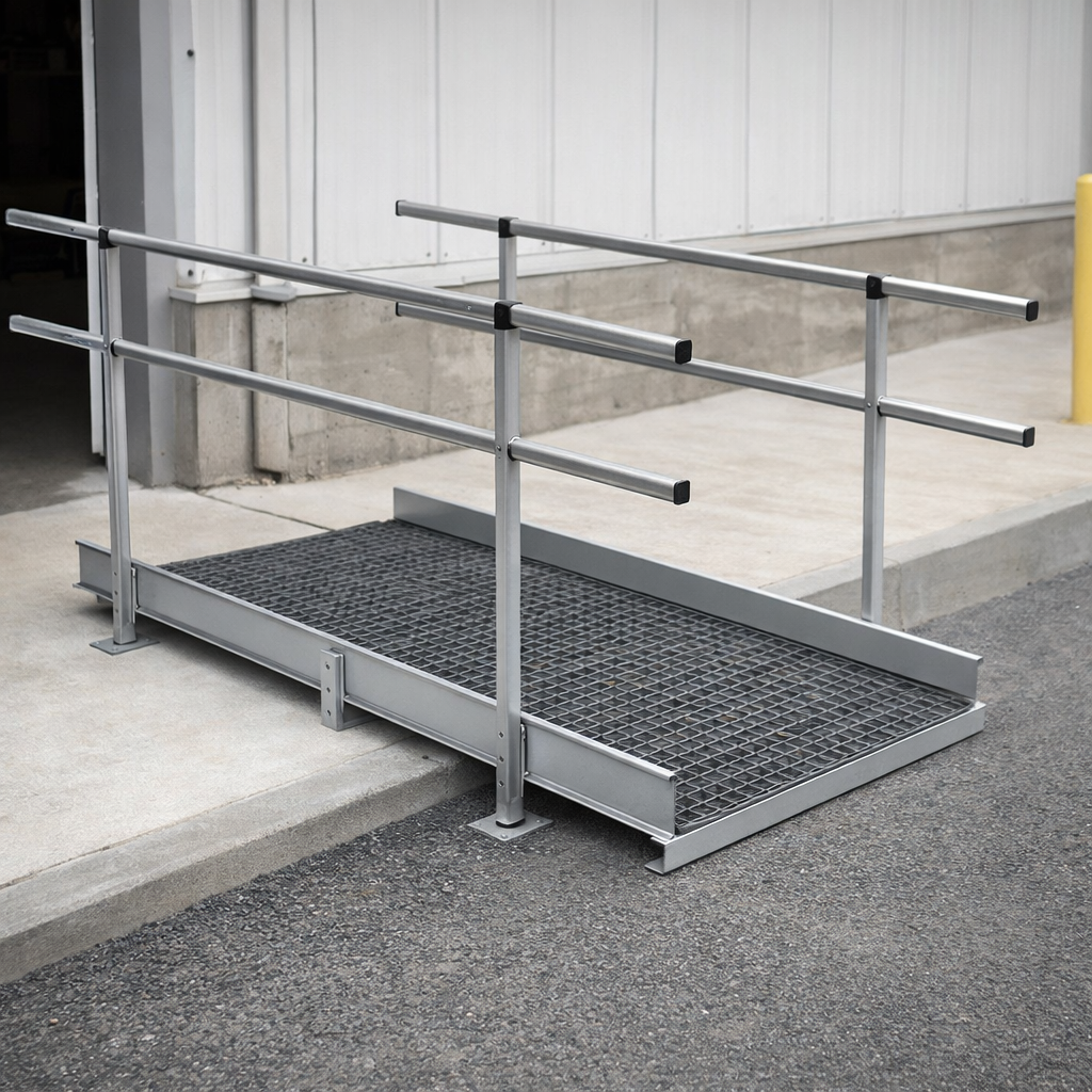 Modular Ramp System – 1500mm x 2310mm – Double Handrails – Indoor/Outdoor Access