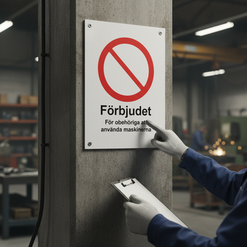Professional Prohibition Sign for Machine Usage - Multiple Materials and Sizes for Clear Safety Messaging