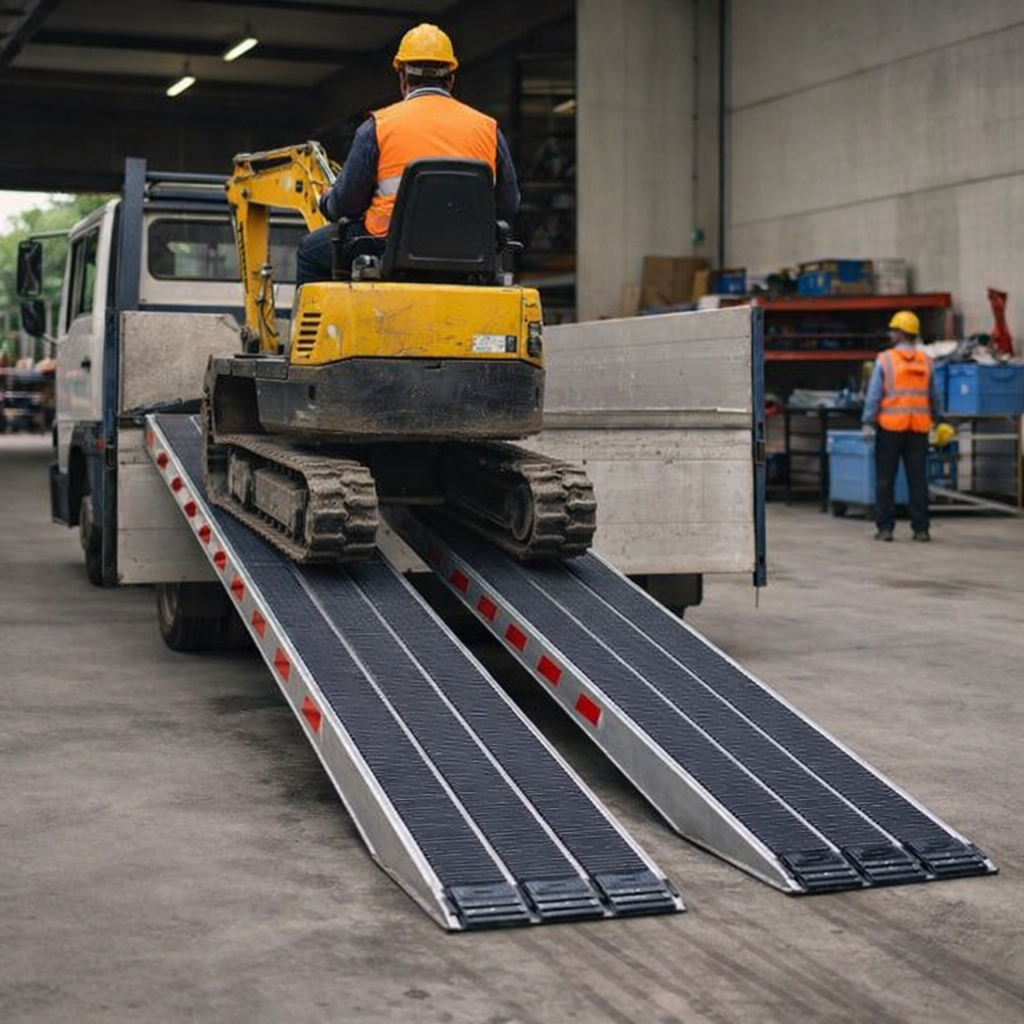 Industrial Grade Ramps for Steel Tracks – 2500mm x 480mm – 17,500kg Capacity – Commercial Use