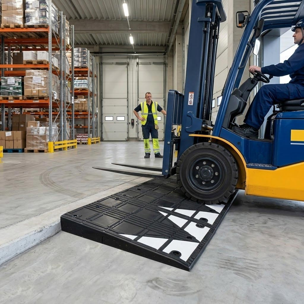 Heavy Duty Extra Long Kerb Ramp for Wheelchair Accessibility and Vehicle Access - 75mm Height with Textured Grip