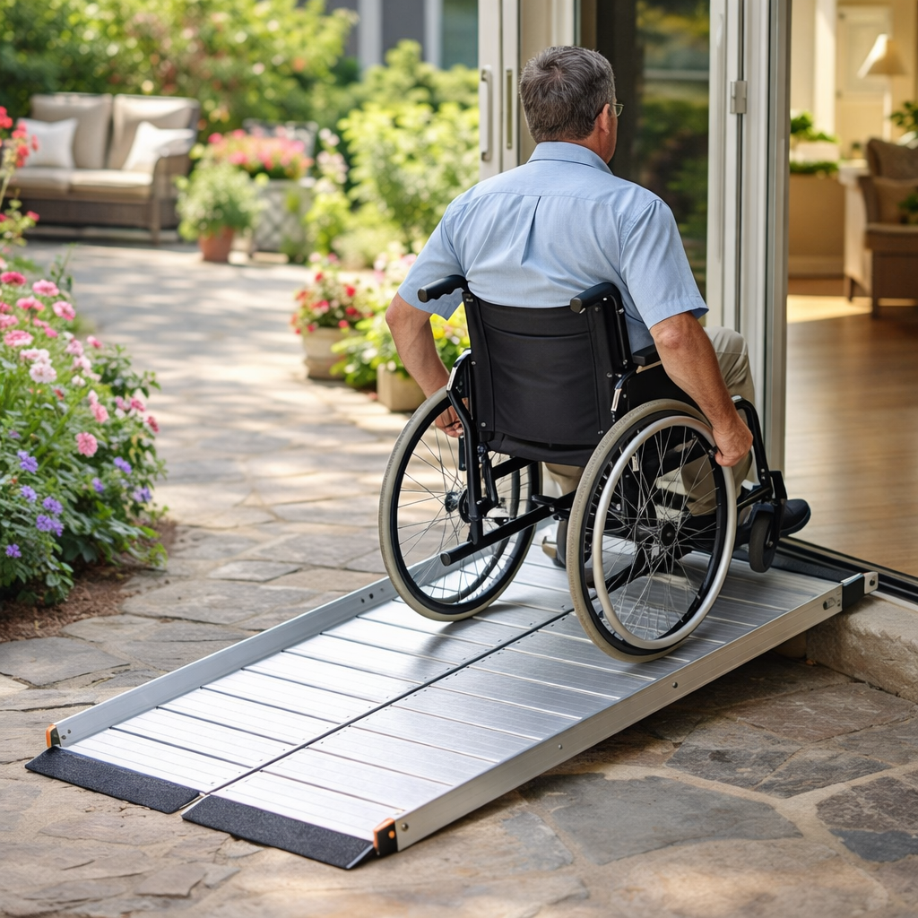 Folding Wheelchair Ramp – 4ft – Aluminium – Mobility Aid