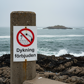 Premium No Diving Prohibition Sign in Various Materials and Sizes for Workplace Safety