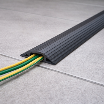 1-Channel Floor Cable Protector – 20mm x 10mm – Heavy Duty – Indoor/Outdoor Use