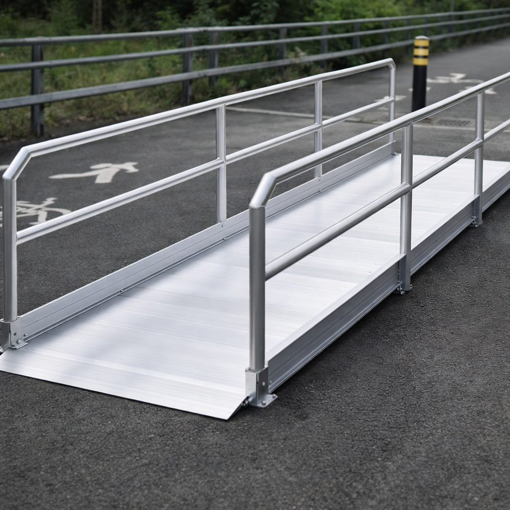 Pedestrian Ramps with Handrails – 3790mm Long, 1000mm Wide – Non-Slip – Public & Private Use