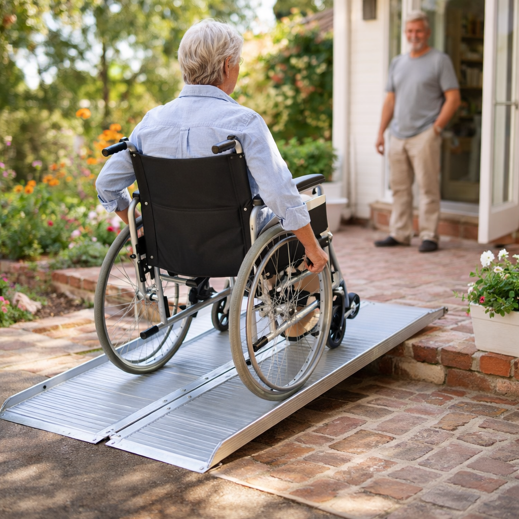 Folding Wheelchair Ramp – 6ft – Lightweight Aluminium – Mobility Access