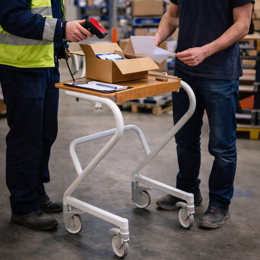 Indoor Rollator Tray – Bamboo – Easy Clean – Mobility Aid