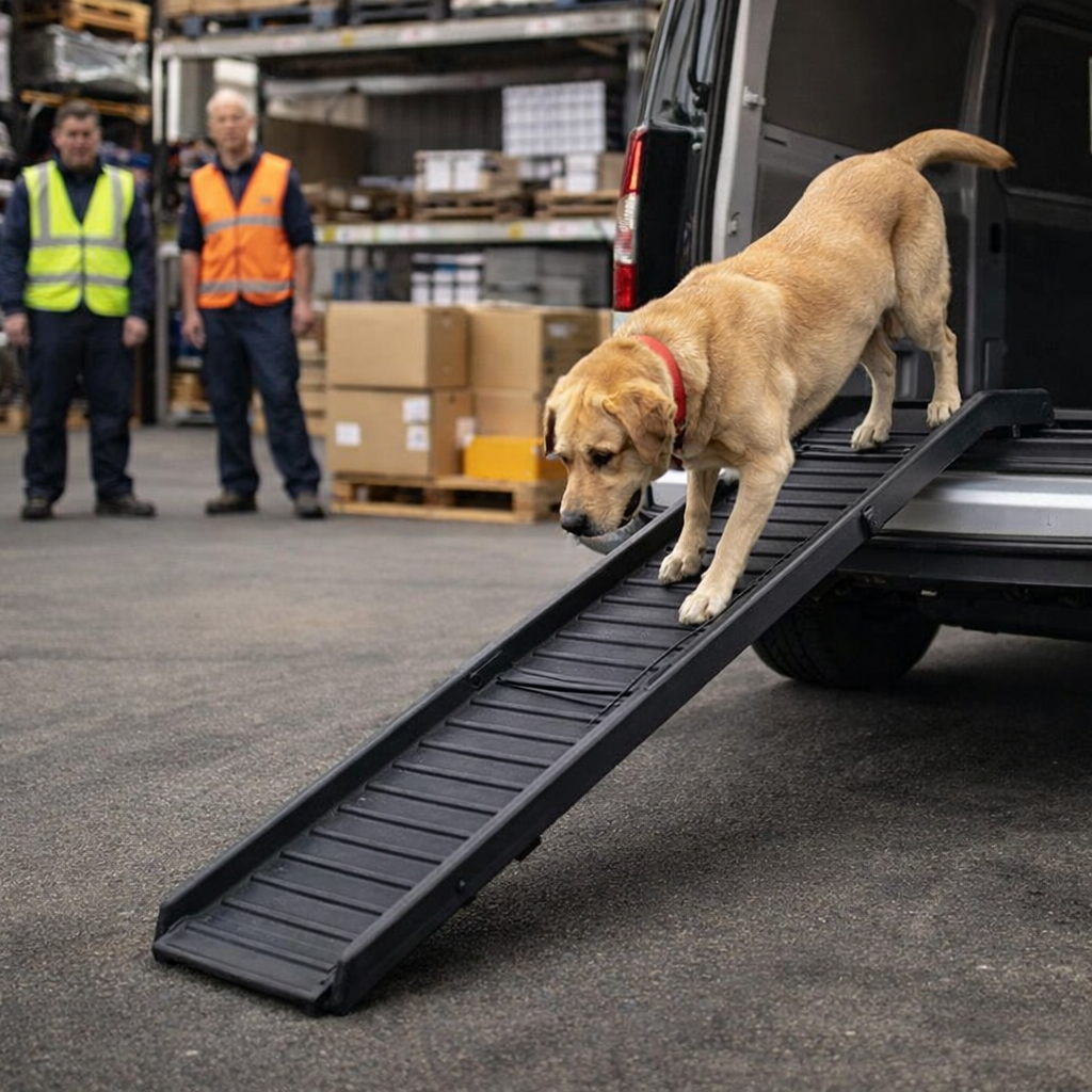 Folding Dog Ramp – 1510mm x 75kg Capacity – Lightweight – Pet Access