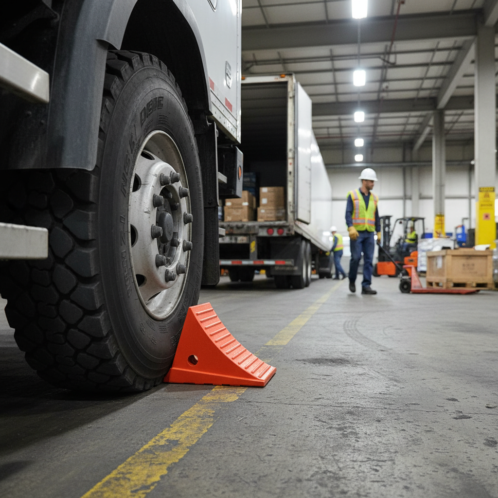 Premium General Purpose Wheel Chock for Vehicles up to 13,608kg - Durable UV Stabilized Polyurethane with Recessed Carry Handle