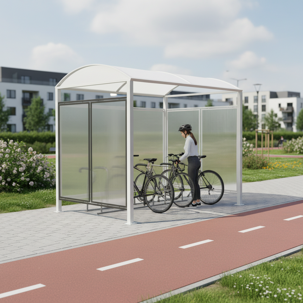Premium Bike Shelter Side Cladding Panels for Enhanced Wind and Rain Protection - High-Quality Professional Grade for Industr
