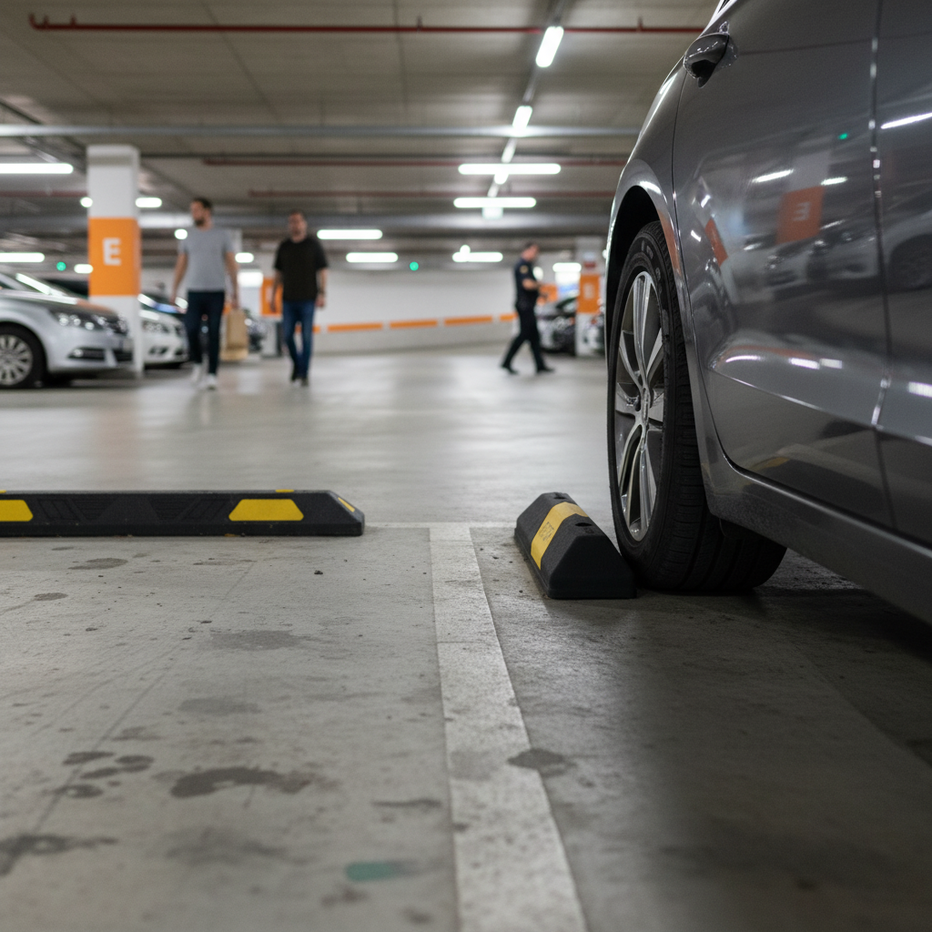 Premium Vehicle Stopper for Parking Control - Durable Black/Yellow Design, Impact-Resistant Material, Available in 60cm, 110cm, and 190cm Lengths