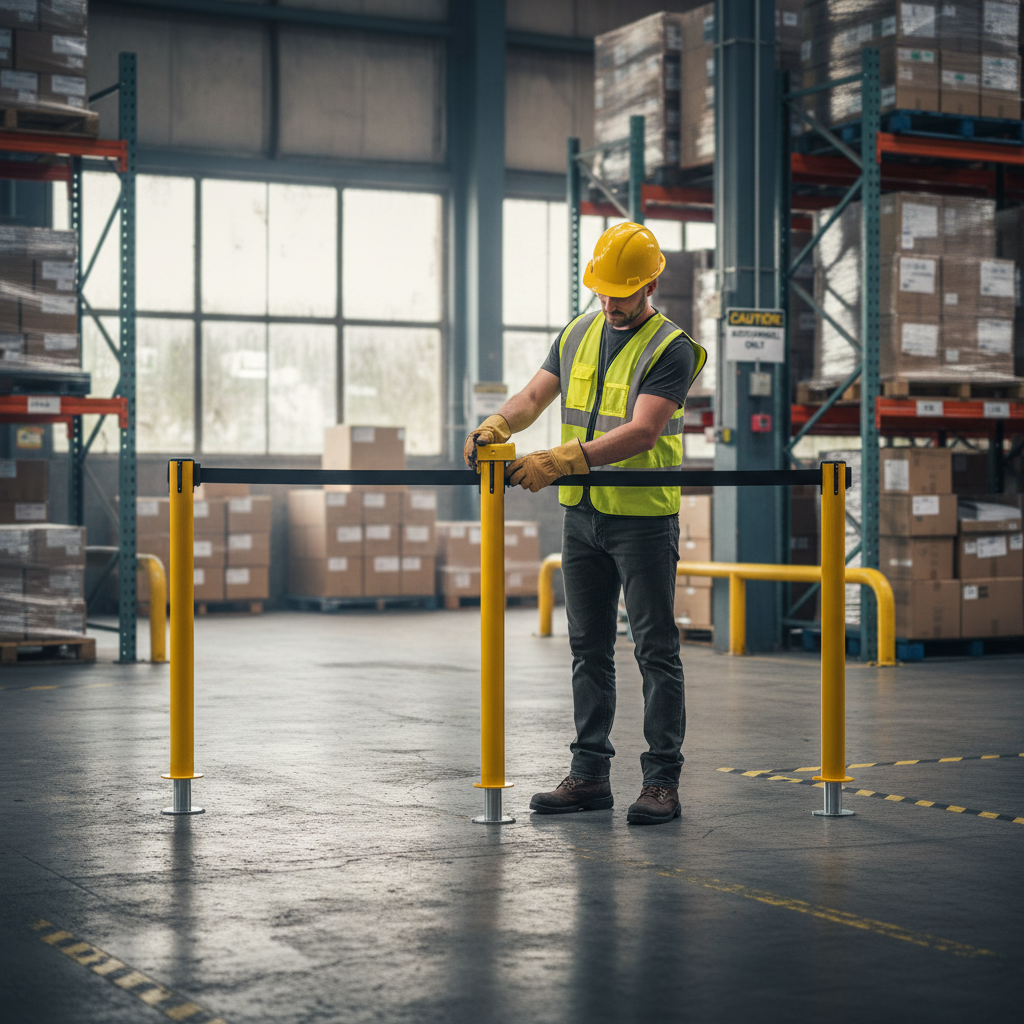 Premium Removable Belt Barrier with Retractable 3.4m/4.9m/10.6m Belt, Ideal for Safety and Crowd Control