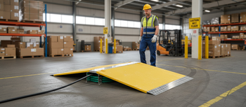 Heavy Duty Pedestrian Hose & Cable Ramp - Modular, Anti-Slip, Accommodates 200 mm Cables, Quick Assembly