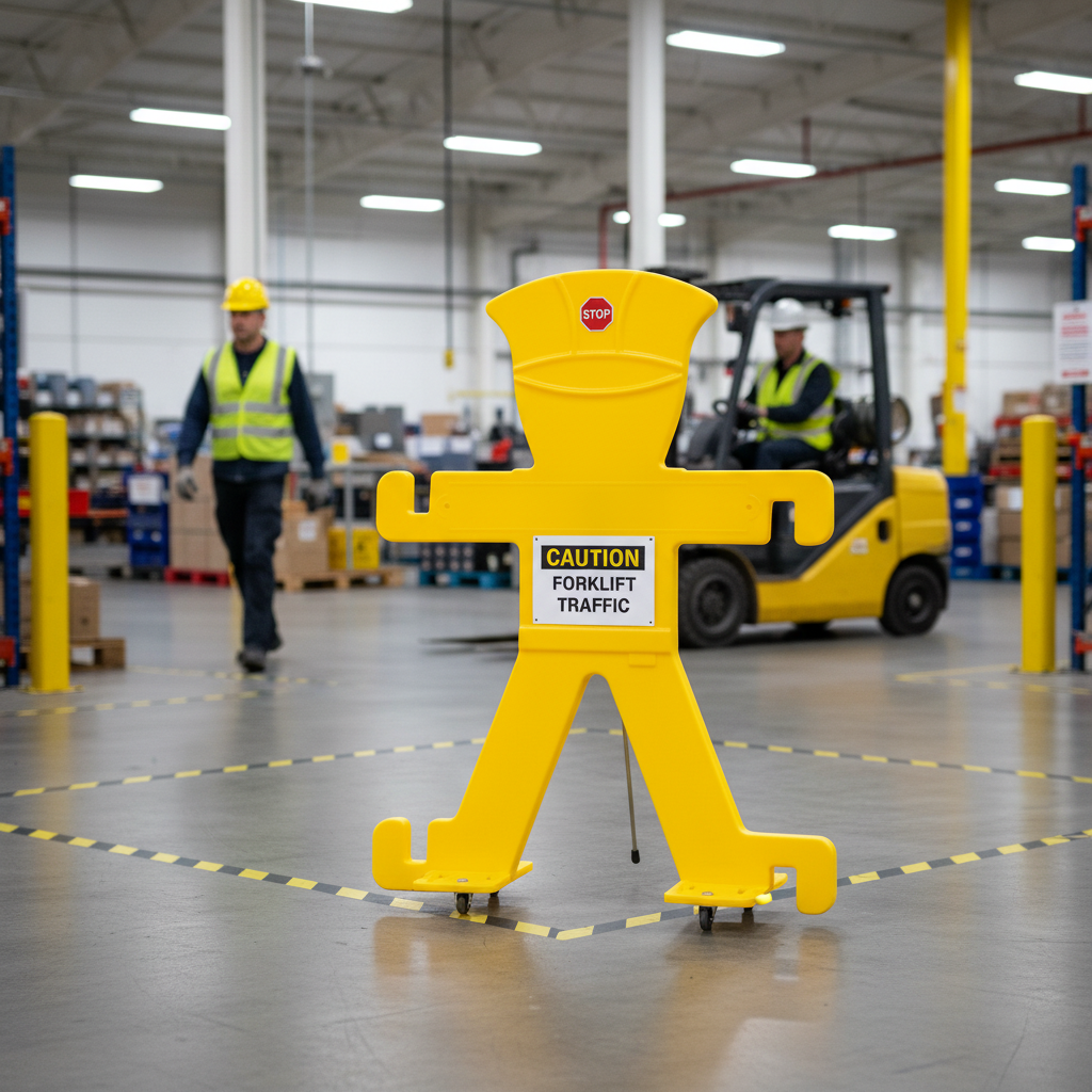 Premium Safety Barrier with Stand - Ideal for Maintenance and Cleaning Notifications with Six... - side view | Barriers Co