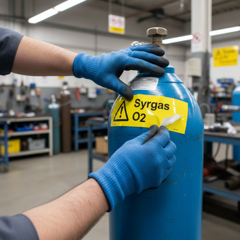 Premium Warning Sign for Oxygen O2 - Durable Self-Adhesive, Plastic, Magnet, and Aluminum Options