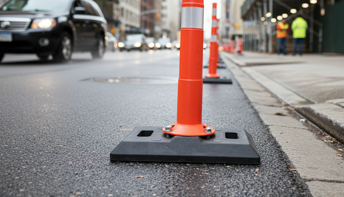 Premium Rubber Base for Plastic Signs and Traffic Delineator Panels - Durable and Reliable Safety Solution