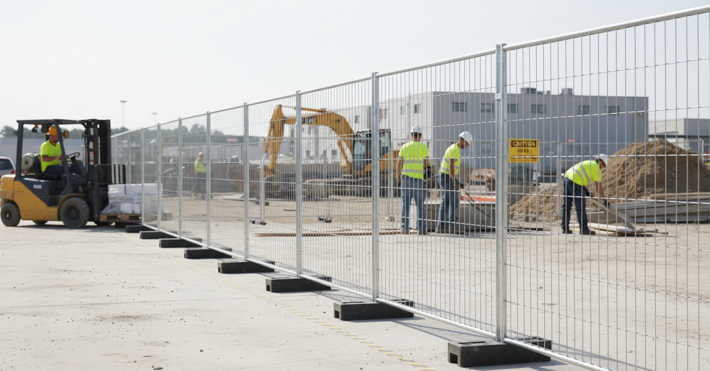 Premium Temporary Fence Complete Package - 30 Fence Panels, 105m Coverage, Ideal for Construction Sites