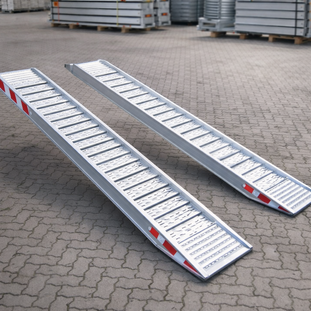 Aluminium Loading Ramps – 4000x510mm – 8870kg Capacity – Plant Use