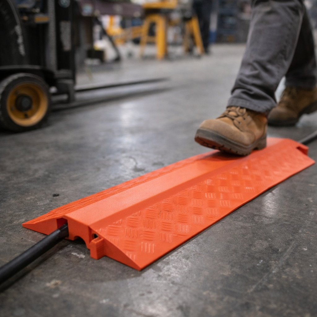 Cable Protector – 1.25 Inch – Orange – Industrial Grade