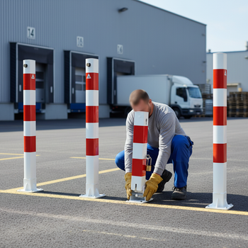 Premium Foldable Bollards in Galvanized Steel with Multiple Mounting Options and Locking Devices for Secure Access Control