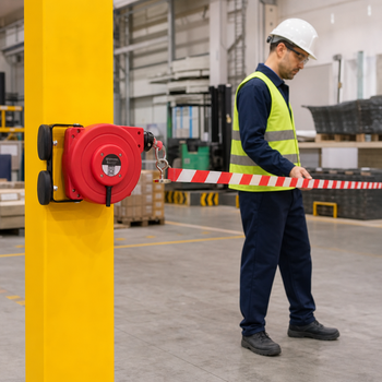 Heavy Duty Magnetic Safety Barrier Reel for Area Control