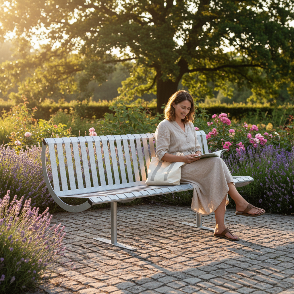 Premium Heavy Duty 1.8m Steel Bench Seat for Public Spaces - Durable, Low Maintenance, Aesthetic Design | Barriers Co