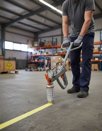 Premium Lightweight Handheld Line Marking Gun for Precise Floor Marking with Reduced Overspray