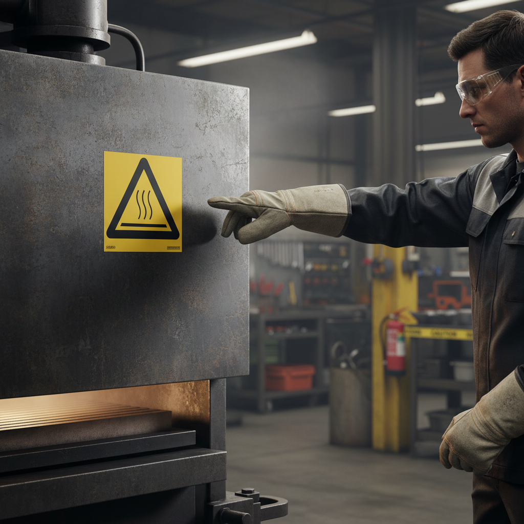 Premium Warning Sign for Hot Surfaces - Durable Materials and Easy Installation Options