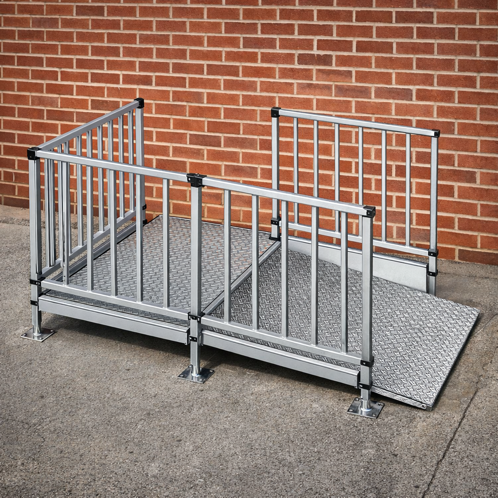Modular Wheelchair Ramp Kit – 1080mm x 1000mm – Steel – Indoor/Outdoor Use
