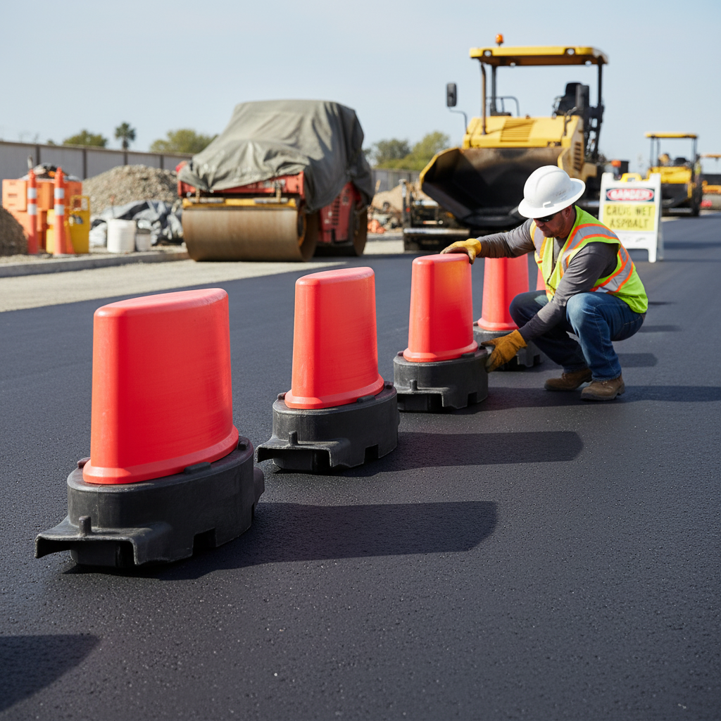 Premium Self-Weighted Traffic Safety Barrier with Interlocking Tail and Wheels for Easy Maneuverability and Quick Deployment