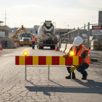 Premium Heavy Duty Sign Stand with Mounting Bracket for Traffic Buffer - High-Quality Professional Grade for Industrial and Commercial Applications